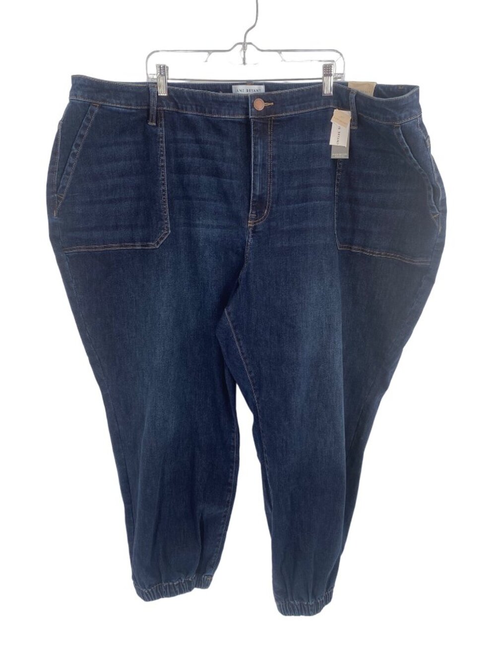 Lane Bryant Signature Fit Cozy Boyfriend Jogger Jean DARK Wash Size 30/32 NWT